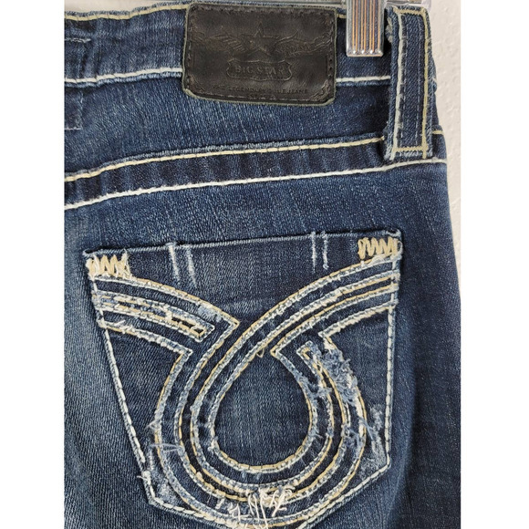 Big Star Distressed Whiskering Livi Bootcut Women's Jeans 26R - Picture 3 of 6